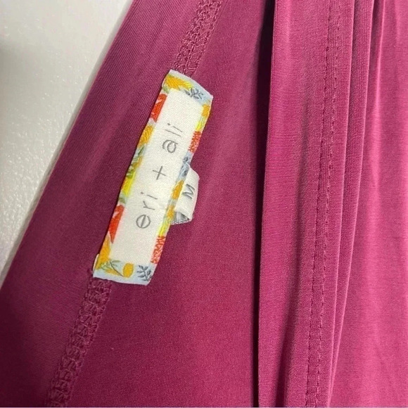 Anthropologie Eri Ali Mauve Pink Cupro Relaxed Shirt Dress Size Medium - Picture 5 of 9